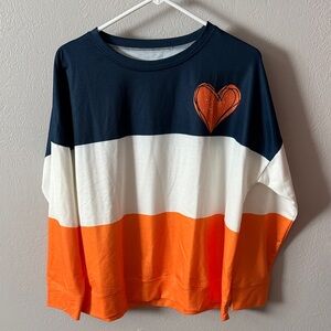 Colorful Striped Shirt with Heart Design